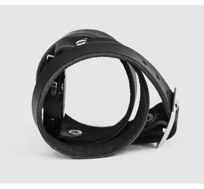 Leather cuff band compatible with Samsung and other Smart watches strap, Handmade UA code 2875