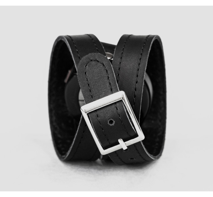 Leather cuff band compatible with Samsung and other Smart watches strap, Handmade UA code 2875st