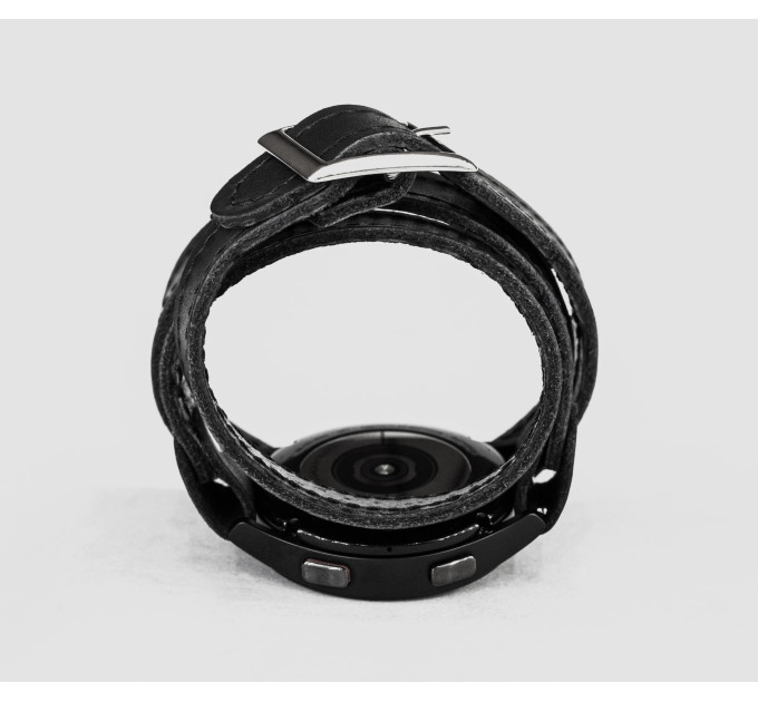 Leather cuff band compatible with Samsung and other Smart watches strap, Handmade UA code 2875st