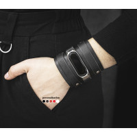 Wide leather band compatible with fitness watch Xiaomi Mi Band 3, 4, 5, 6 and 7 series, for men or women, Handmade UA code 2915