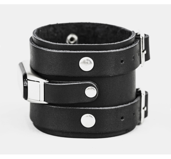 Wide leather band compatible with fitness watch Xiaomi Mi Band 3, 4, 5, 6 and 7 series, for men or women, code 2917