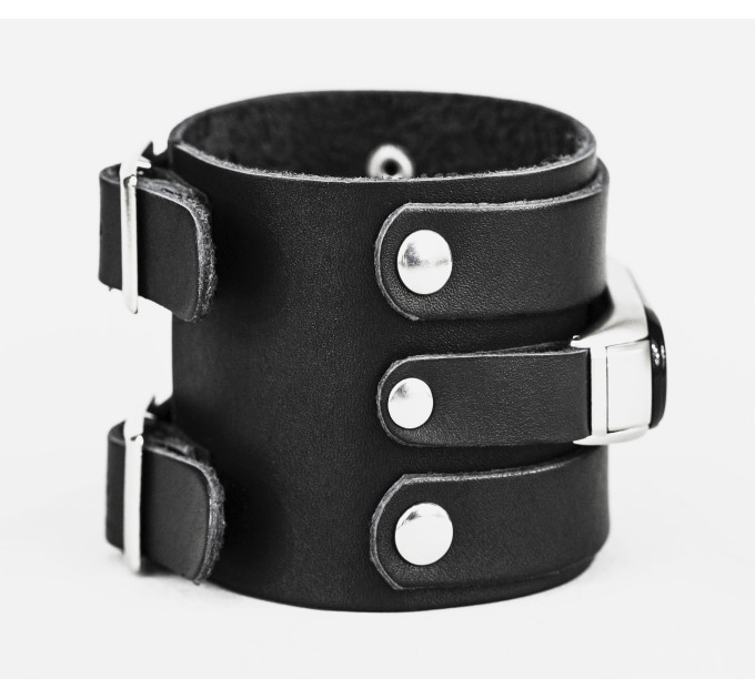 Wide leather band compatible with fitness watch Xiaomi Mi Band 3, 4, 5, 6 and 7 series, for men or women, code 2917