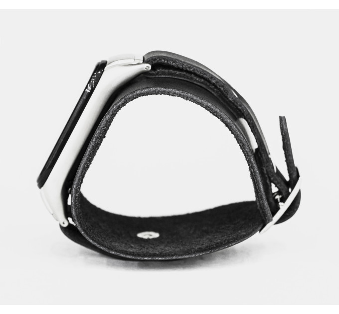 Leather band compatible with fitness watch Xiaomi Mi Band 3, 4, 5, 6 and 7 series, for men or women, code 2952