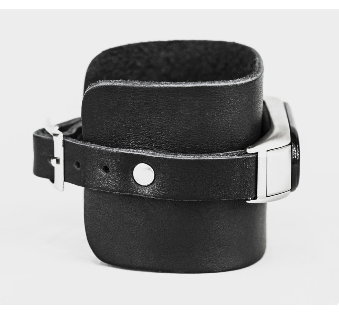 Leather band compatible with fitness watch Xiaomi Mi Band 3, 4, 5, 6 and 7 series, for men or women, Handmade UA code 2955