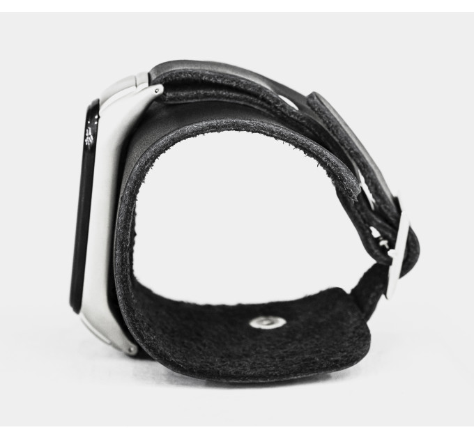 Leather band compatible with fitness watch Xiaomi Mi Band 3, 4, 5, 6 and 7 series, for men or women, Handmade UA code 2955