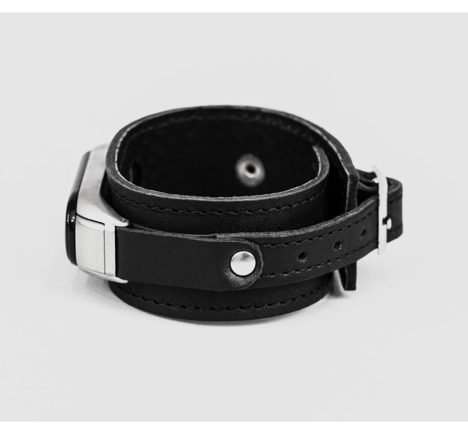 Leather band compatible with fitness watch Xiaomi Mi Band 3, 4, 5, 6 and 7 series, for men or women, Handmade UA code 2956st