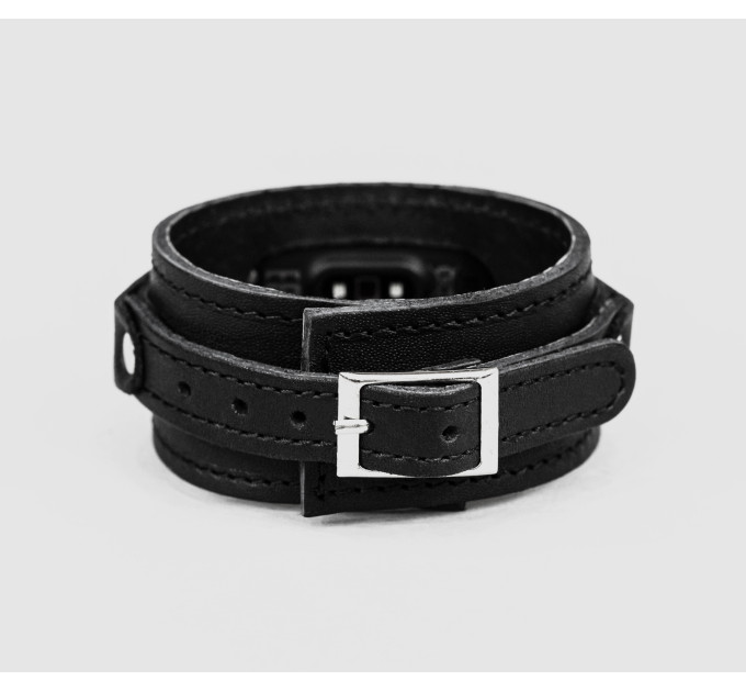 Leather band compatible with fitness watch Xiaomi Mi Band 3, 4, 5, 6 and 7 series, for men or women, Handmade UA code 2956st