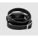 Leather double wrap band compatible with fitness watch Xiaomi Mi Band 3, 4, 5, 6 and 7 series, for men or women, Handmade UA code 2970