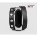Leather double wrap band compatible with fitness watch Xiaomi Mi Band 3, 4, 5, 6 and 7 series, for men or women, Handmade UA code 2971