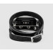 Leather double wrap band compatible with fitness watch Xiaomi Mi Band 3, 4, 5, 6 and 7 series, for men or women, Handmade UA code 2971
