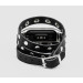 Leather double wrap band compatible with fitness watch Xiaomi Mi Band 3, 4, 5, 6 and 7 series, for men or women, Handmade UA code 2972