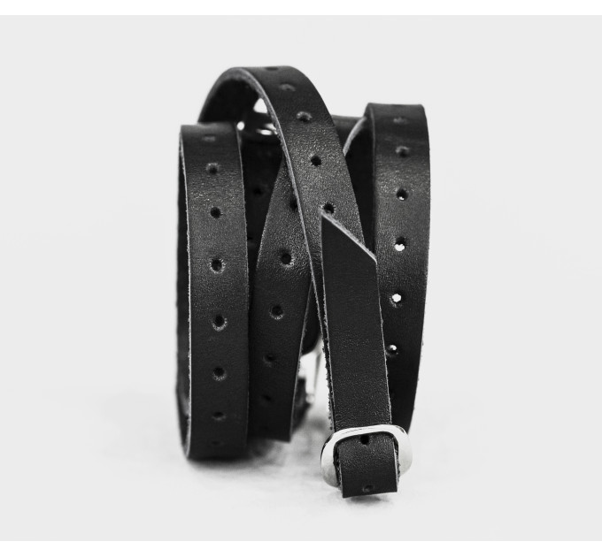 Leather multi wrap band compatible with fitness watch Xiaomi Mi Band 3, 4, 5, 6 and 7 series, for men or women, Handmade UA code 2983