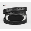 Leather multi wrap band compatible with fitness watch Xiaomi Mi Band 3, 4, 5, 6 and 7 series, for men or women, Handmade UA code 2983