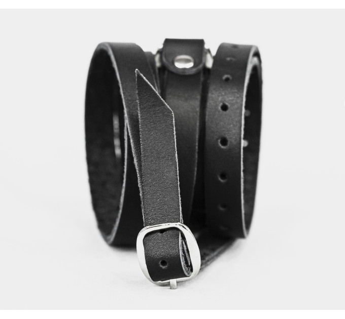 Leather multi wrap band compatible with fitness watch Xiaomi Mi Band 3, 4, 5, 6 and 7 series, for men or women, Handmade UA code 2985