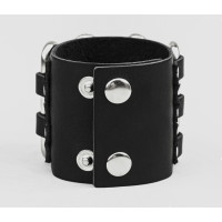 Leather cuff bracelet for men or women, code 3027