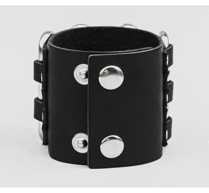 Leather cuff bracelet for men or women, code 3027