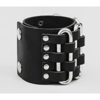 Leather cuff bracelet for men or women, code 3027