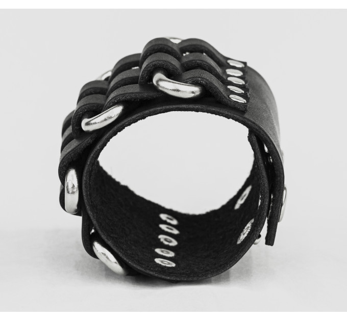 Leather cuff bracelet for men or women, code 3027