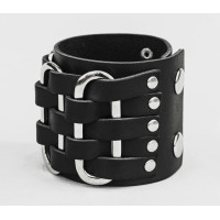 Leather cuff bracelet for men or women, code 3028