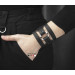 Leather cuff bracelet for men or women, code 3029