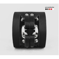 Leather cuff bracelet for men or women, code 3029
