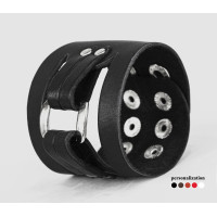 Leather cuff bracelet for men or women, code 3029