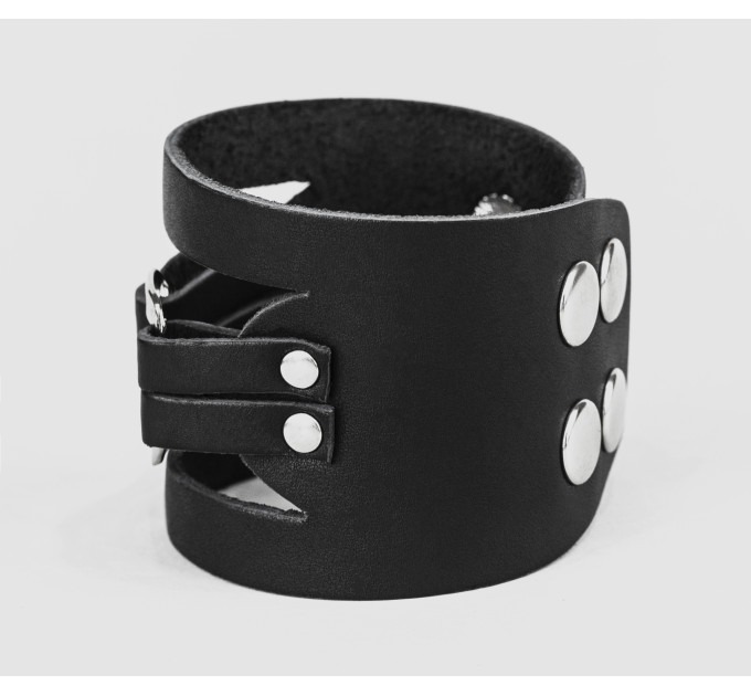 Leather cuff bracelet for men or women, code 3029
