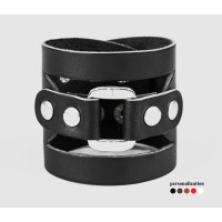 Leather cuff bracelet for men or women, code 3030