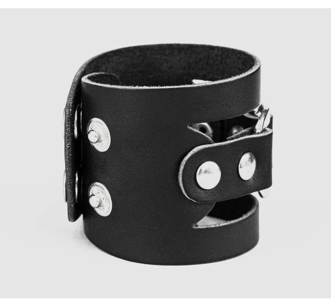 Leather cuff bracelet for men or women, code 3030