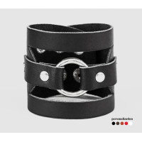 Leather cuff bracelet for men or women, code 3035