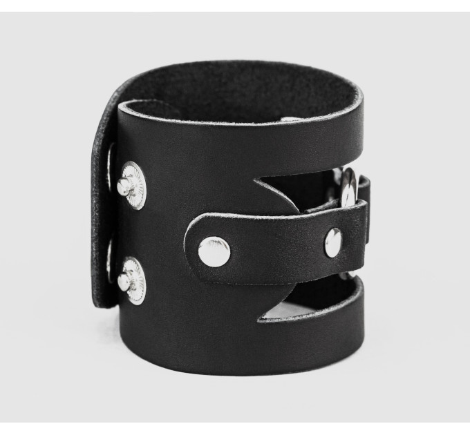 Leather cuff bracelet for men or women, code 3035