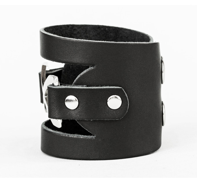 Leather cuff bracelet for men or women, code 3036
