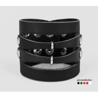 Leather cuff bracelet for men or women, code 3040
