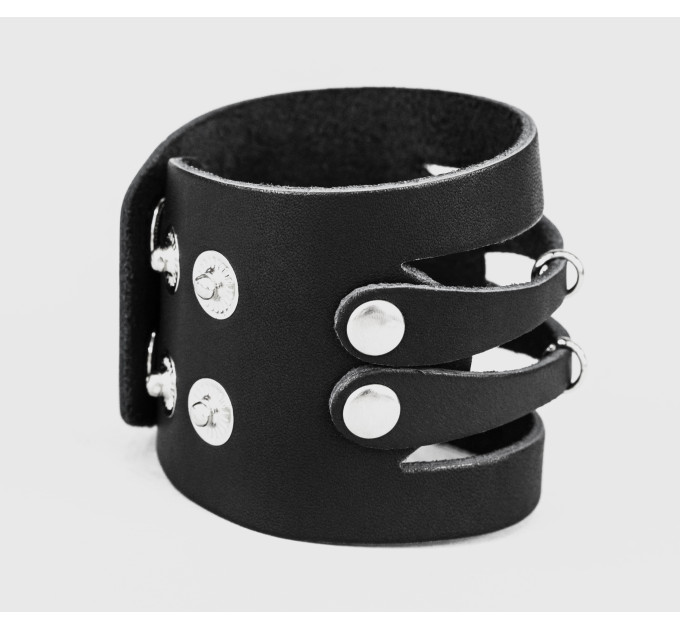 Leather cuff bracelet for men or women, code 3040