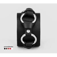 Leather cuff bracelet for men or women, code 3074