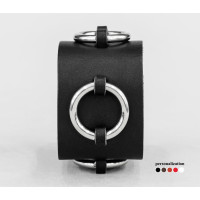 Leather cuff bracelet for men or women, code 3084