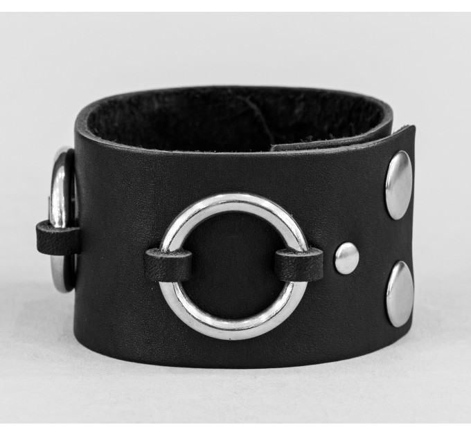 Leather cuff bracelet for men or women, code 3084