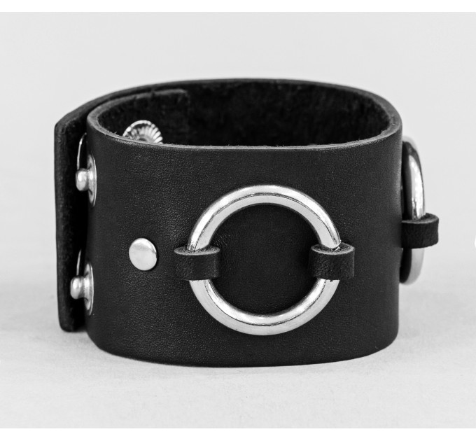 Leather cuff bracelet for men or women, code 3084