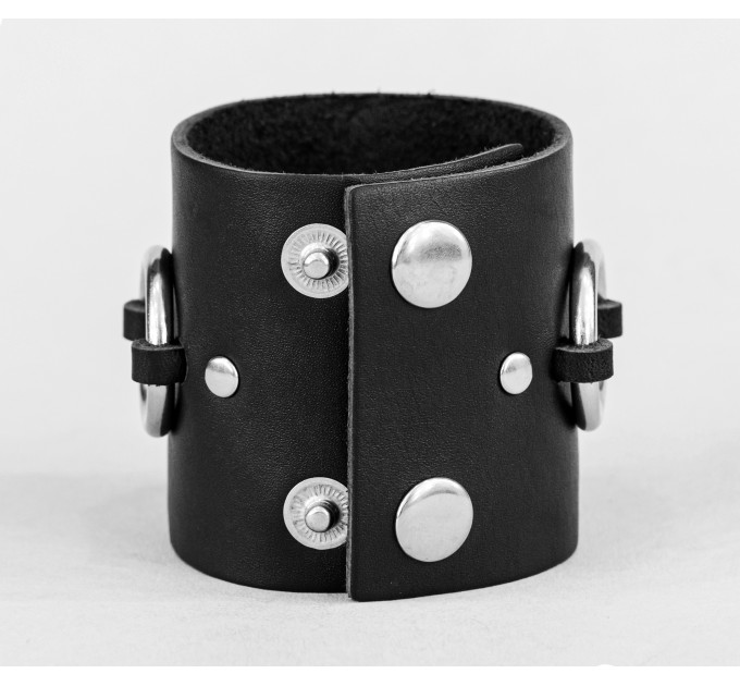 Leather cuff bracelet for men or women, code 3085
