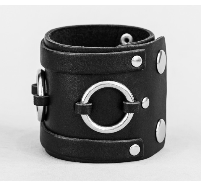 Leather cuff bracelet for men or women, code 3086