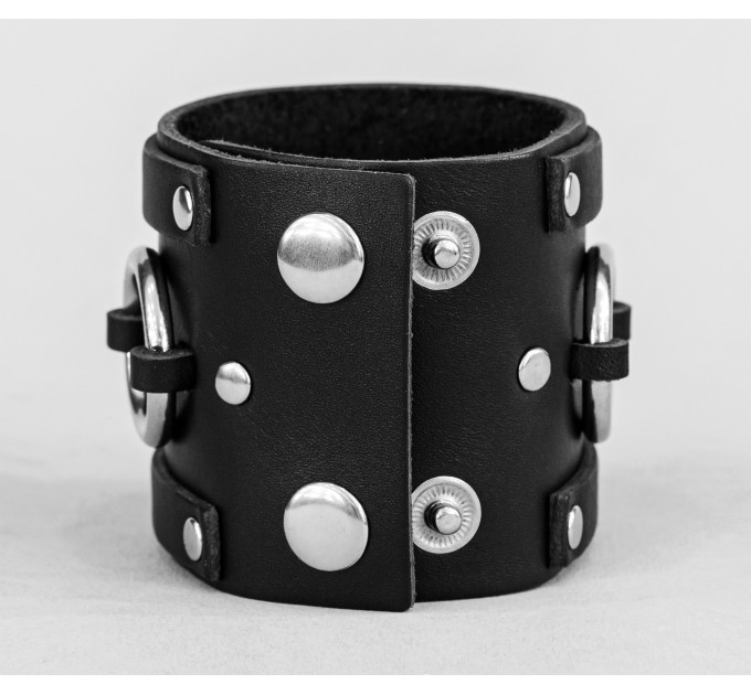 Leather cuff bracelet for men or women, code 3086
