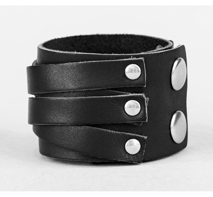 Leather cuff bracelet for men or women, code 3093