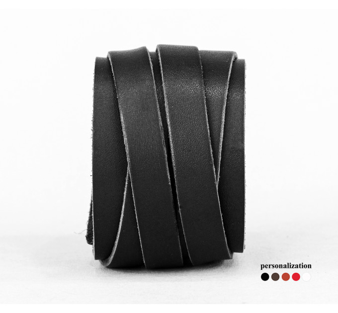 Leather cuff bracelet for men or women, code 3093
