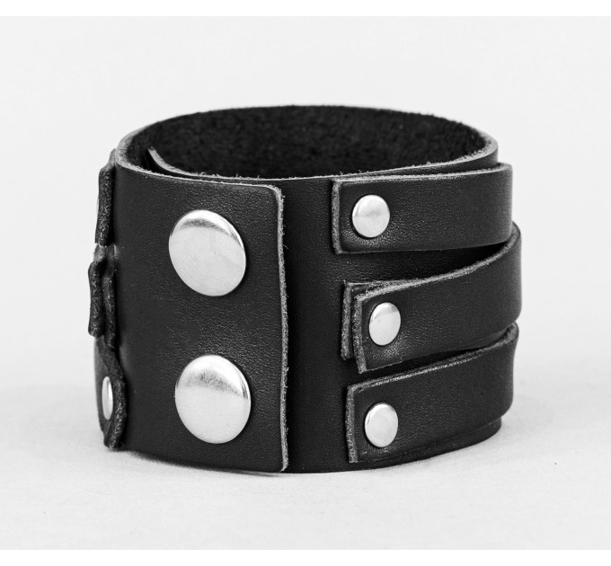 Leather cuff bracelet for men or women, code 3093