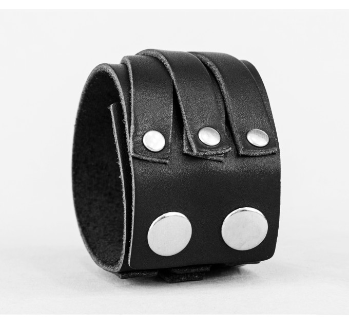 Leather cuff bracelet for men or women, code 3093