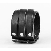Leather cuff bracelet for men or women, code 3093