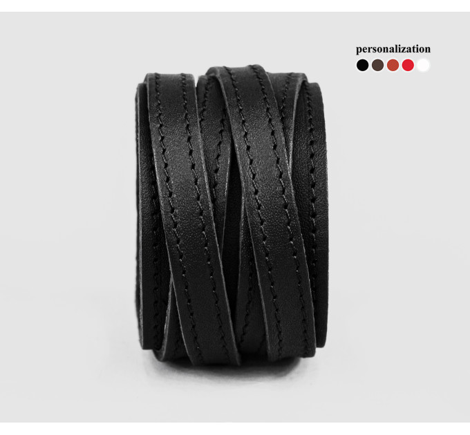 Leather cuff bracelet for men or women, code 3093st