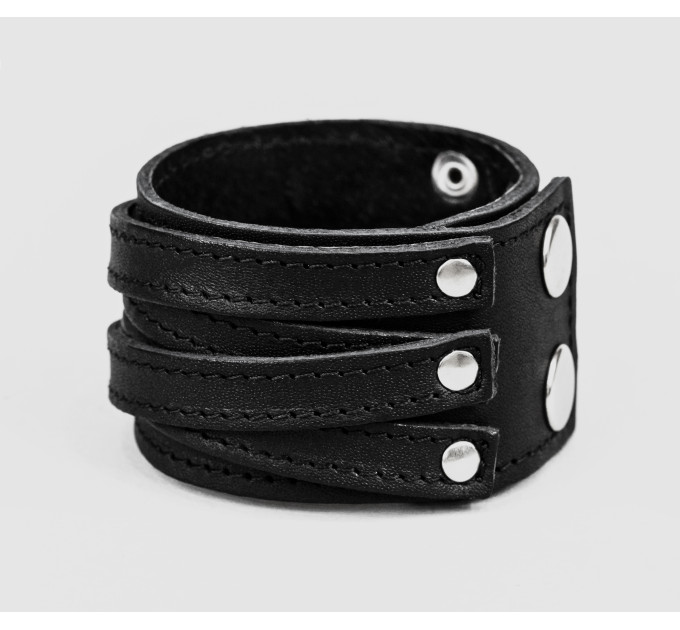 Leather cuff bracelet for men or women, code 3093st