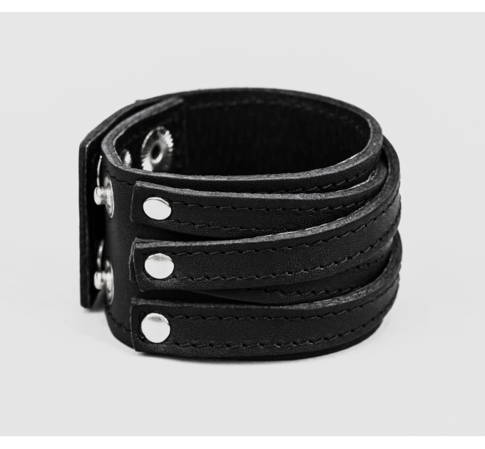 Leather cuff bracelet for men or women, code 3093st