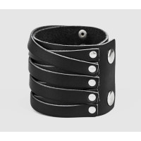 Leather cuff bracelet for men or women, code 3095